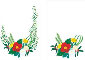 キムラマキコ (makiran)さんの複数採用｜年賀状用に使用できるボタニカルなデザインへの提案