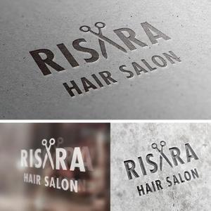 happiness_design (happiness_design)さんの★★☆☆　HAIR　SALON　RISARA　のロゴ大募集　☆☆★★への提案