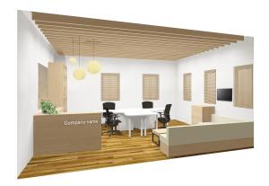 officeminne ()さんの2階建てオフィスのメインの事務室内装デザインへの提案