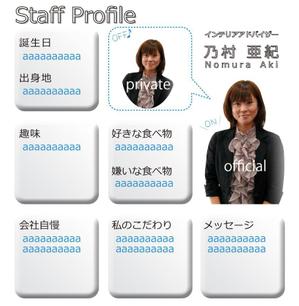 mapienkoさんのスタッフ紹介のデザインおよびフォーマットへの提案