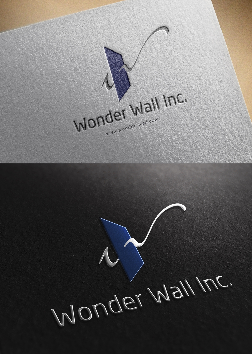 新規で設立する企業「社名：株式会社ワンダーウォール」のロゴ
