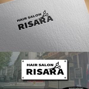 K-Design (kotokiradesign)さんの★★☆☆　HAIR　SALON　RISARA　のロゴ大募集　☆☆★★への提案