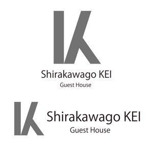田中　威 (dd51)さんの白川郷「ゲストハウスKEI」のロゴへの提案
