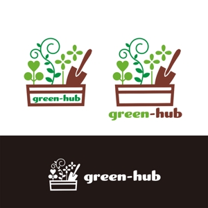 KOZ-DESIGN (saki8)さんの家庭菜園向け「green-hub」のロゴへの提案