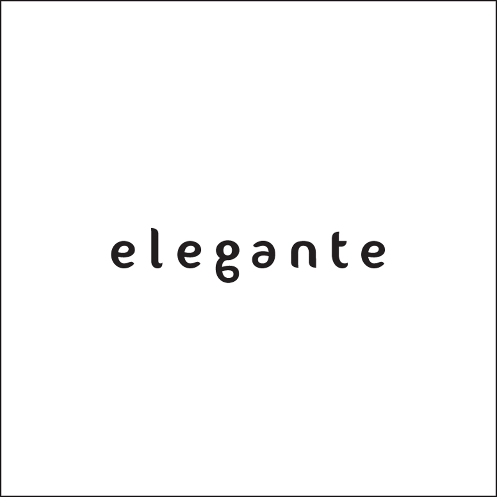 レディースアパレルブランド「elegante」のロゴデザイン