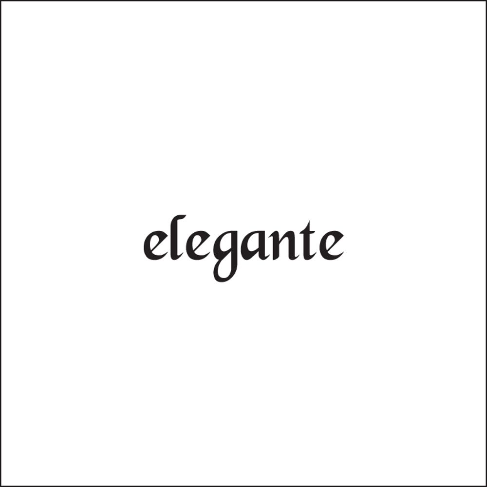 レディースアパレルブランド「elegante」のロゴデザイン