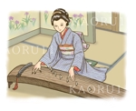Kaoru_11 (Kaoru_11)さんの江戸時代についての郷土歴史書の挿絵：江戸時代風なイラスト（着物姿の女性が琴を弾いているイラスト）への提案