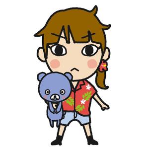 nanashi (na747474)さんの求人サイト「ジョブカロリ」の公式キャラクター「カロリーナ（女の子）」「くま」のキャラクターデザインへの提案