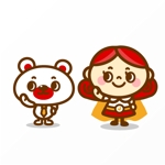 Jelly (Jelly)さんの求人サイト「ジョブカロリ」の公式キャラクター「カロリーナ（女の子）」「くま」のキャラクターデザインへの提案