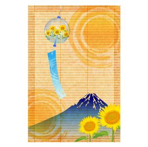 さくらの木 (fukurowman)さんの【複数採用】「ひまわり／花火と浴衣／夏の縁側風景」のいずれかをテーマにしたポストカードのデザイン依頼への提案