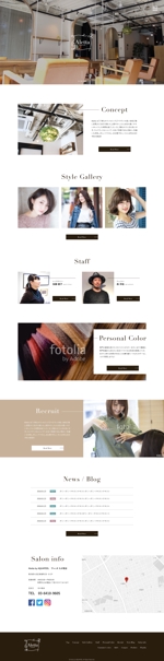 cotono design (Daiki_Kobayashi)さんの【新規サイト立ち上げ】ヘアサロンサイトのTOPページデザインを募集します！！への提案