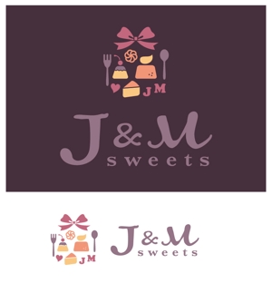 ミアウサギ (MiaUsagi)さんのスイーツショップ　J＆M sweets　のロゴへの提案