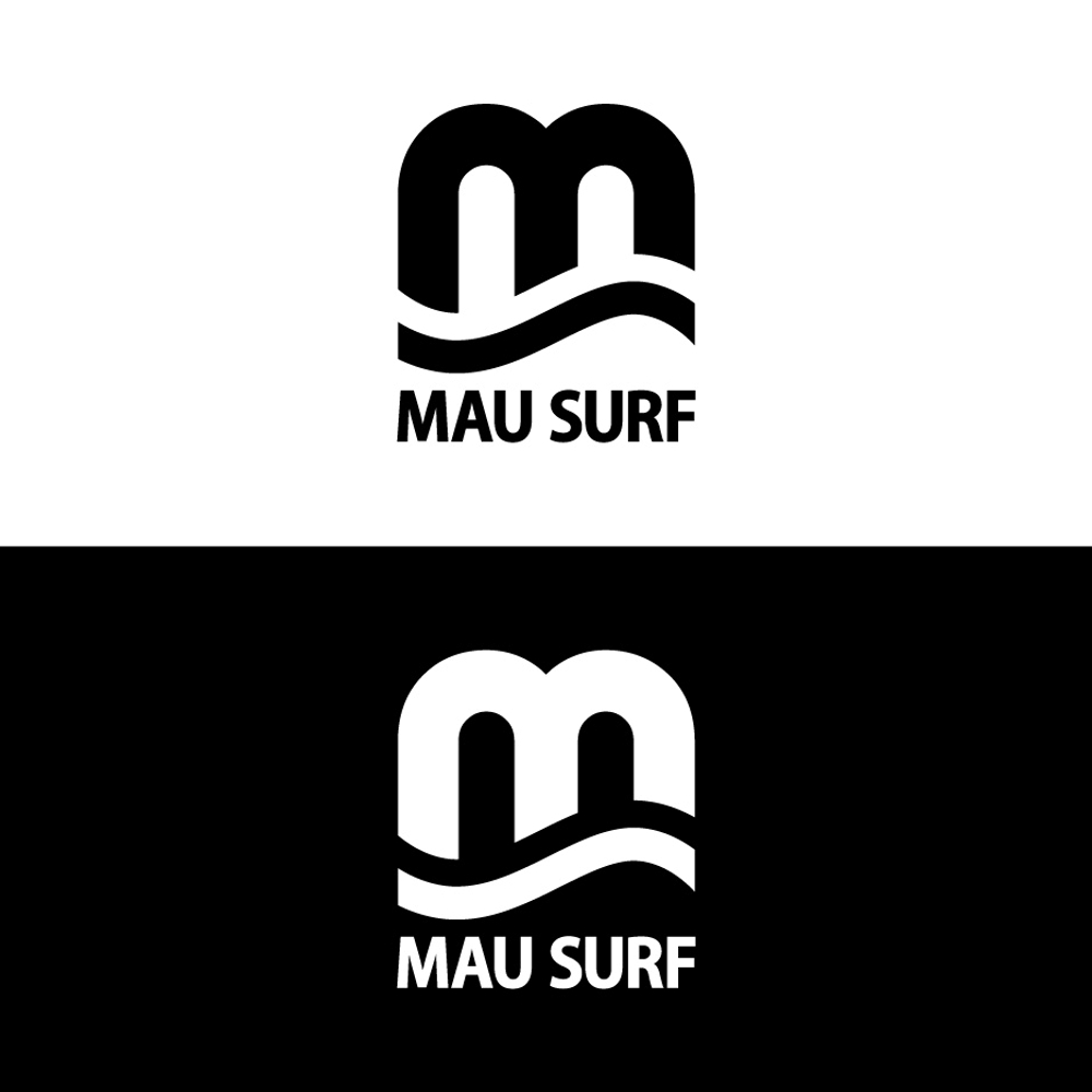 サーフショップ『MAU SURF』のロゴ