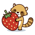 おかざわ (okazawa)さんの新設する薬局用 イチゴとアライグマのかわいいイラストへの提案