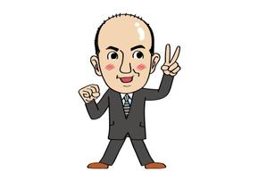 栗山　薫 (kuri_pulsar)さんのパチンコ店　店長様のイラストを作成してもらいたいです。への提案