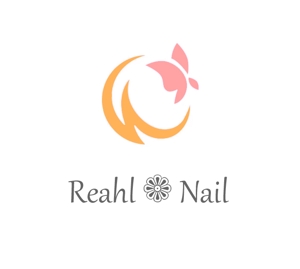 ぽんぽん (haruka322)さんのネイルサロン 「Reahl ❁ Nail ~ ﾘｱﾙ ﾈｲﾙ ~」のロゴへの提案