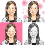 yuckeyworksさんの親切そうな広告制作者（女性）の似顔絵への提案