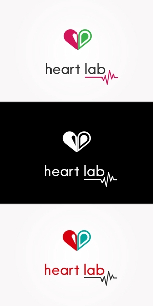 red3841 (red3841)さんの医療系個人事業「ハートラボ」のロゴへの提案