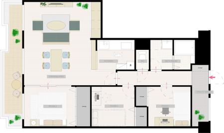 cave_design (pen_peng)さんの中古マンションの簡単なリノベーションプラン平面図作成への提案