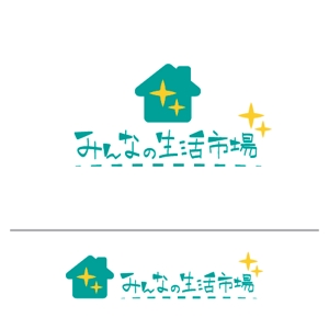 baku_modokiさんのハウスクリーニングサイト「みんなの生活市場」のロゴ作成への提案