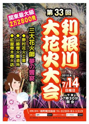 yuzuyuさんの第33回利根川大花火大会のポスターデザインへの提案