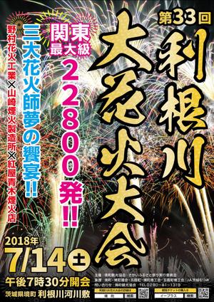 luck5さんの第33回利根川大花火大会のポスターデザインへの提案