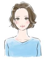 みゃーこ (rococo9)さんの女性向けWEBメディアのおしゃれな女性イラストプロフィール画像への提案