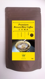 もりお (p0mde)さんの玄米コーヒーのラベル（ドリップ式）への提案
