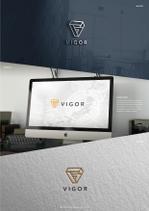 BlueGreen Design (BlueGreen_design_inc)さんの広告代理店「VIGOR株式会社」の企業ロゴへの提案