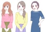 おかひじき (315yui)さんの20代女性3人のキャラクターデザイン募集への提案