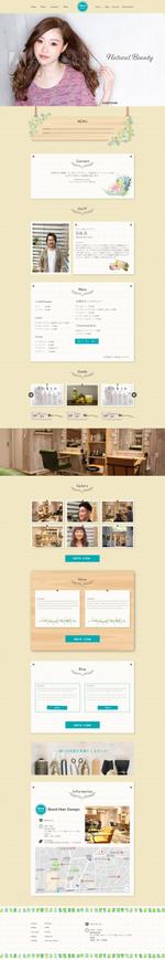 ワクワクラボ (waqwaqlab)さんの【かわいい店内が自慢】ヘアサロンのオフィシャルサイトTOPページデザイン募集（1pデザイン作成のみ）への提案