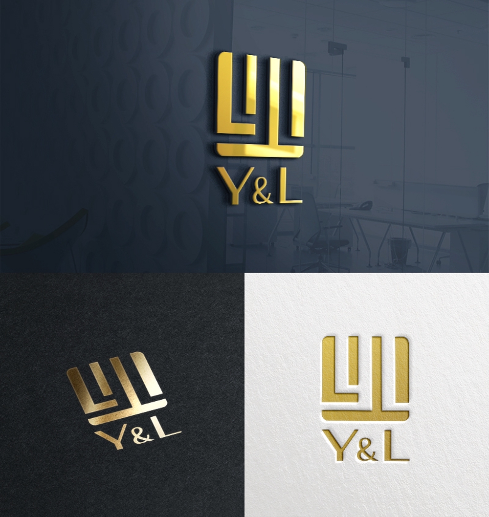 メガネ、サングラスブランド【Y&L】のロゴ（フレームに付けるブランドマーク）
