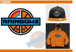 ぼうるぼうい (YoshikiFujishima)さんのバスケットボールクラブチーム　「RAINBOWS2018」ロゴデザインへの提案