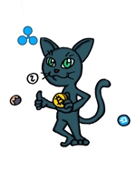 aluma (alm35)さんのかわいい黒猫のキャラクターデザインへの提案