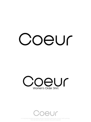 魔法スタジオ (mahou-phot)さんのレディースオーダーシャツ　Coeur（クー）のロゴへの提案