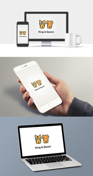 株式会社ガラパゴス (glpgs-lance)さんの犬に関連するグッズのネットショップ「King & Queen」のロゴマークへの提案