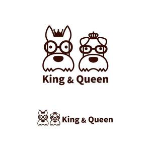 植村 晃子 (pepper13)さんの犬に関連するグッズのネットショップ「King & Queen」のロゴマークへの提案