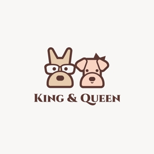 edesign213 (edesign213)さんの犬に関連するグッズのネットショップ「King & Queen」のロゴマークへの提案