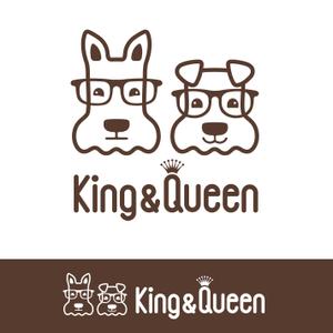 泉川美香 (izu_mikan)さんの犬に関連するグッズのネットショップ「King & Queen」のロゴマークへの提案
