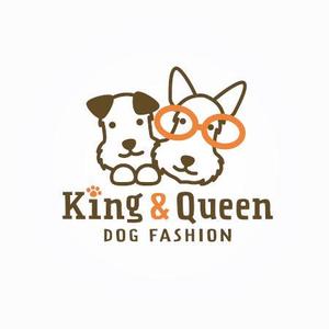 ns_works (ns_works)さんの犬に関連するグッズのネットショップ「King & Queen」のロゴマークへの提案