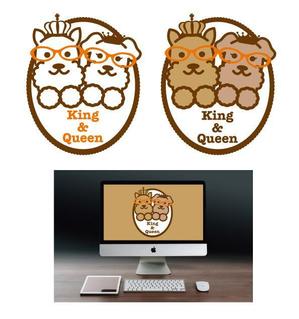 サリー (merody0603)さんの犬に関連するグッズのネットショップ「King & Queen」のロゴマークへの提案