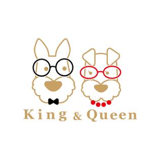 shinako (shinako)さんの犬に関連するグッズのネットショップ「King & Queen」のロゴマークへの提案