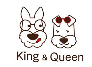 shinako (shinako)さんの犬に関連するグッズのネットショップ「King & Queen」のロゴマークへの提案