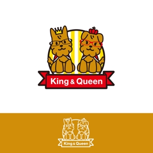 hiropo (hiropon8500)さんの犬に関連するグッズのネットショップ「King & Queen」のロゴマークへの提案