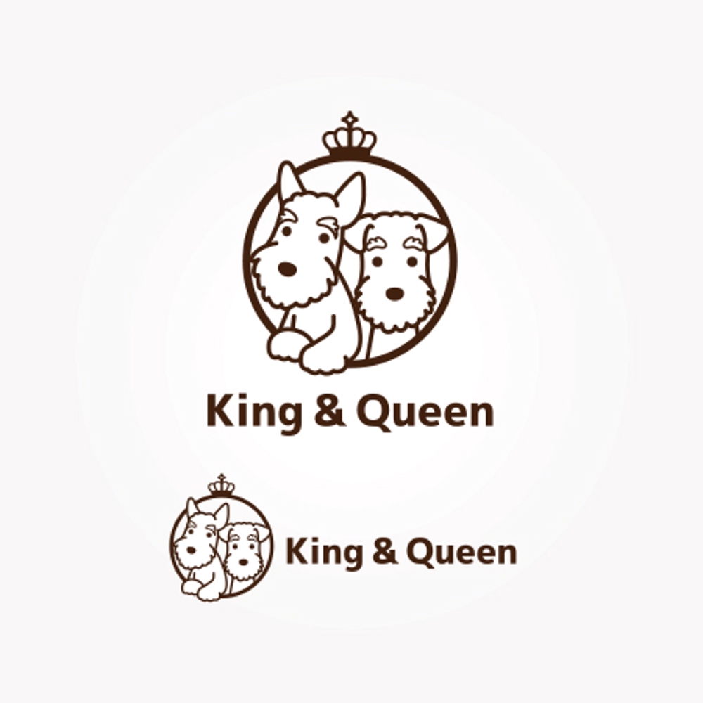 犬に関連するグッズのネットショップ「King & Queen」のロゴマーク