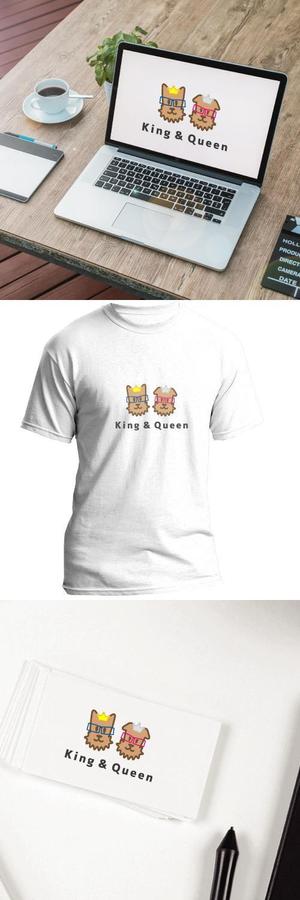 コトブキヤ (kyo-mei)さんの犬に関連するグッズのネットショップ「King & Queen」のロゴマークへの提案