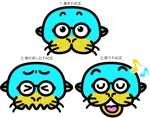 ミスミヨーコ (yyookkooppoo)さんの「メガネをかけたトドの顔」のキャラクターデザインへの提案