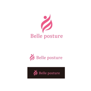  K-digitals (K-digitals)さんの姿勢・ストレッチ専門店『Belle posture』のロゴへの提案