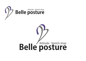 なべちゃん (YoshiakiWatanabe)さんの姿勢・ストレッチ専門店『Belle posture』のロゴへの提案