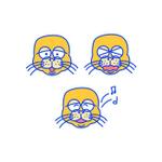 yoshie (yoshiemon)さんの「メガネをかけたトドの顔」のキャラクターデザインへの提案